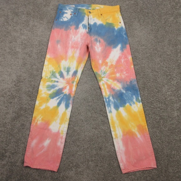 Levi's Other - Levis Jeans Mens 30x30 Tie Dye Water Color 501 '93 Button Fly Denim Premium EUC